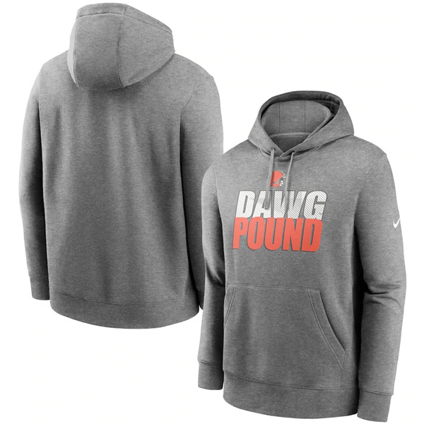Men's Cleveland Browns Heathered Gray Fan Gear Local Club Pullover Hoodie